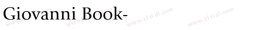Giovanni Book字体转换